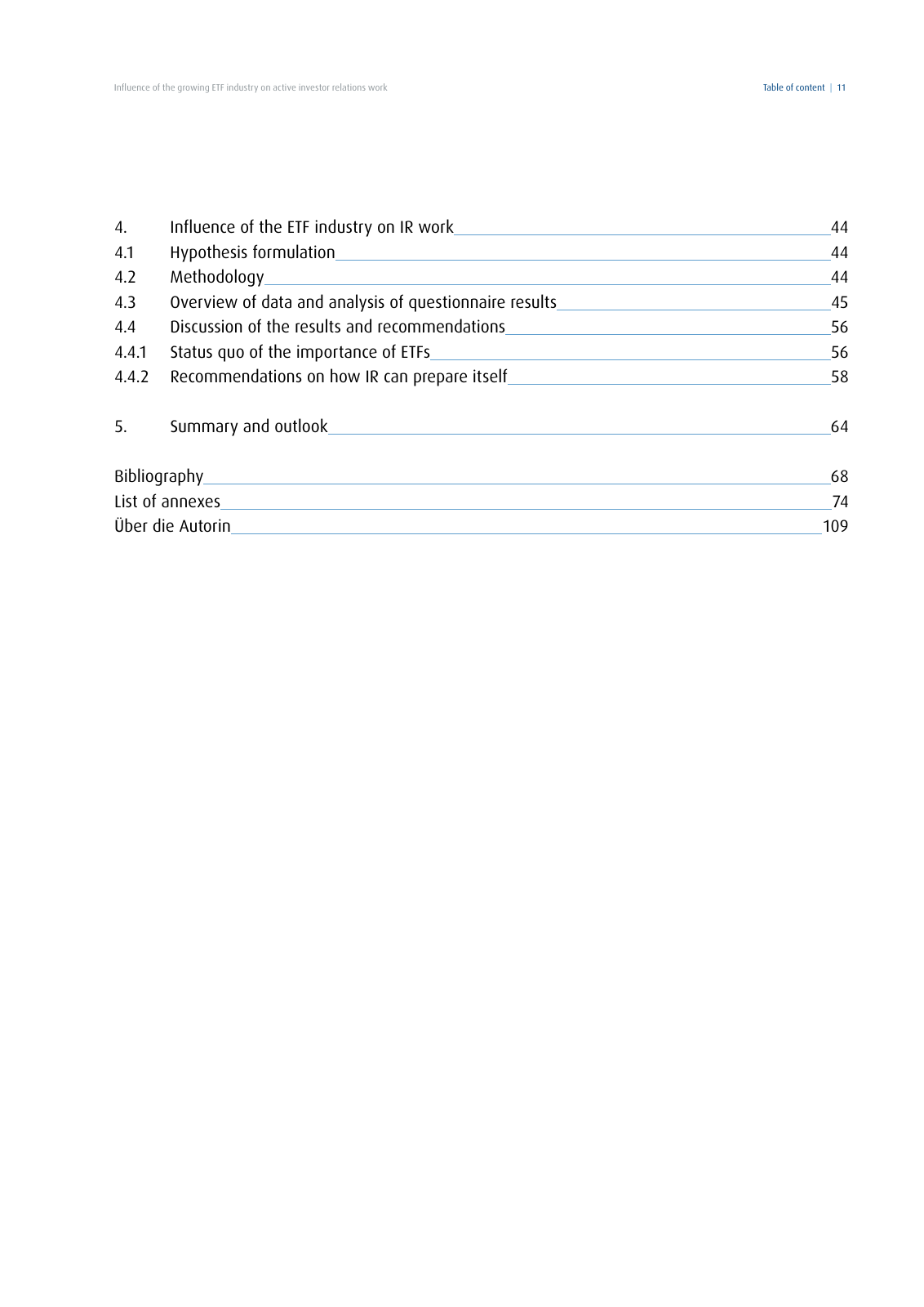 Vorschau DIRK-Forschungsreihe Band 28: Influence of the growing ETF industry on active investor relations work Seite 11