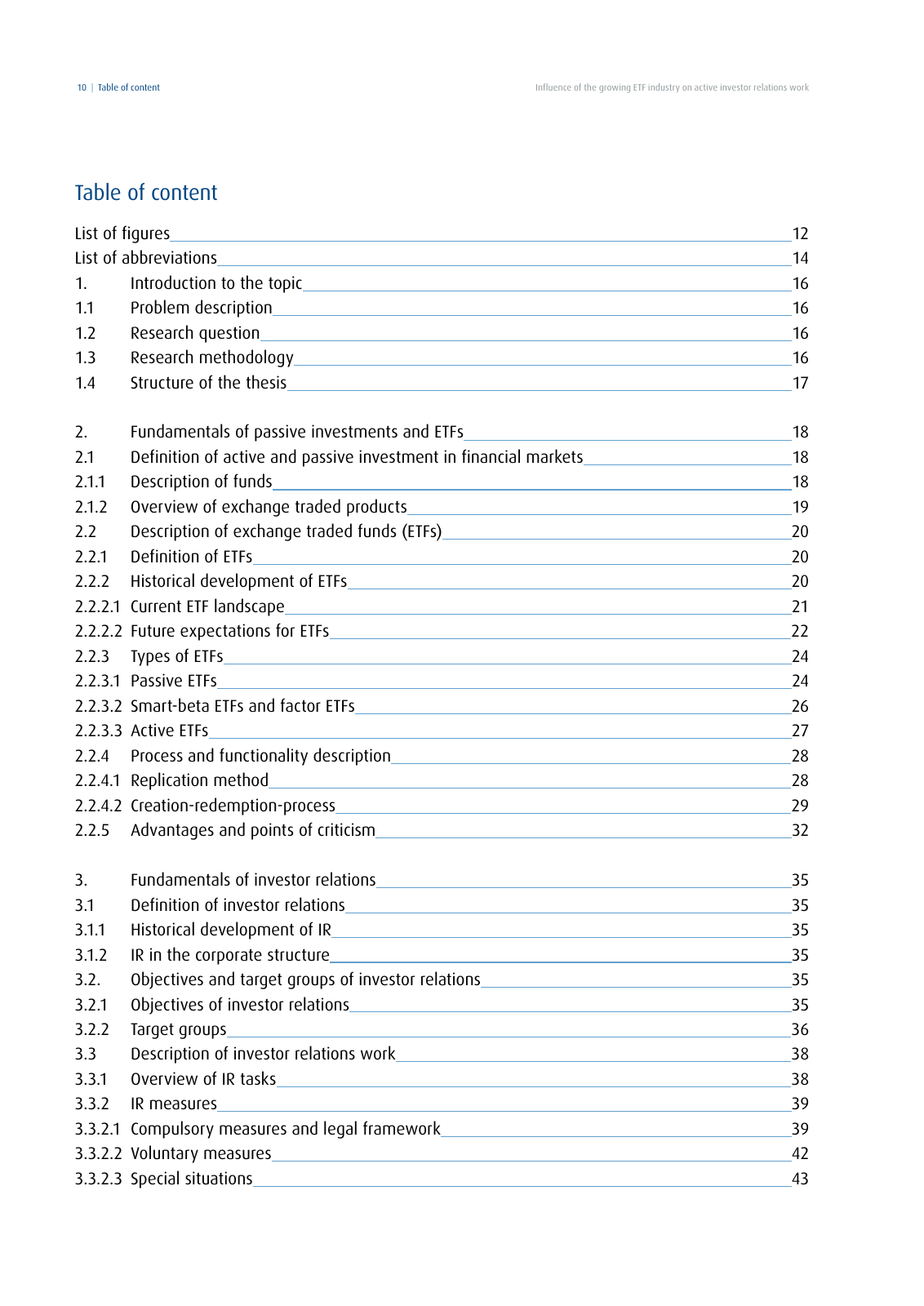 Vorschau DIRK-Forschungsreihe Band 28: Influence of the growing ETF industry on active investor relations work Seite 10