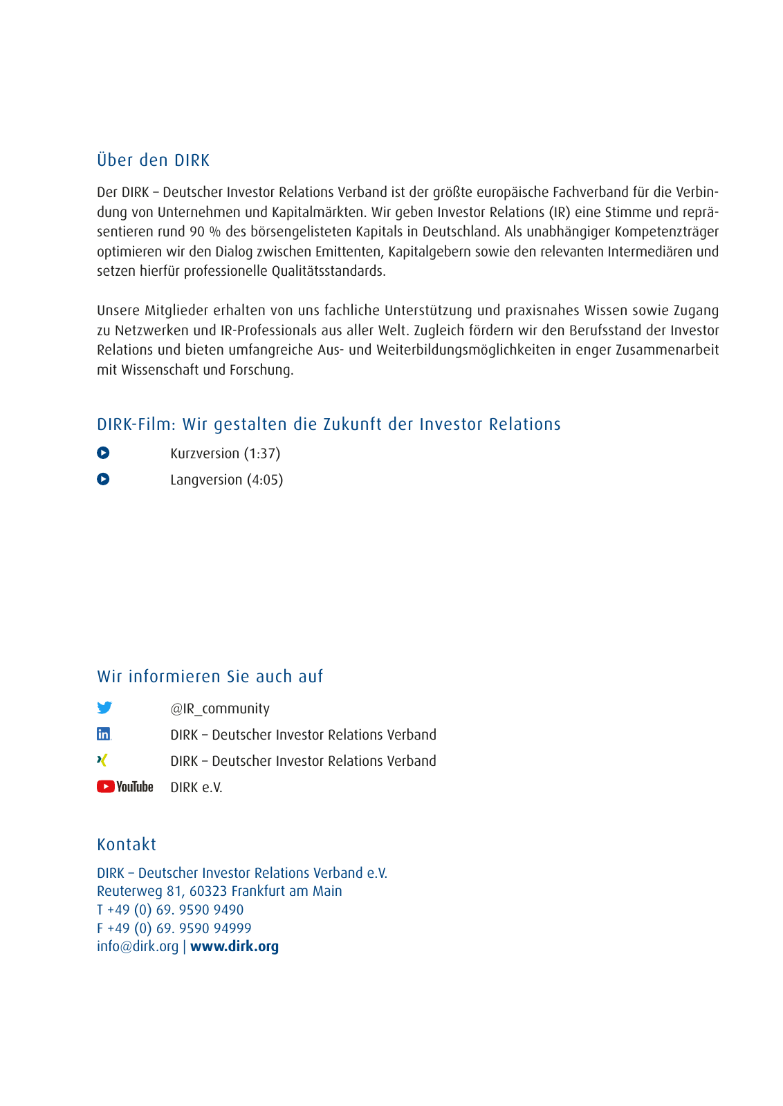 Vorschau DIRK-Forschungsreihe Band 28: Influence of the growing ETF industry on active investor relations work Seite 5