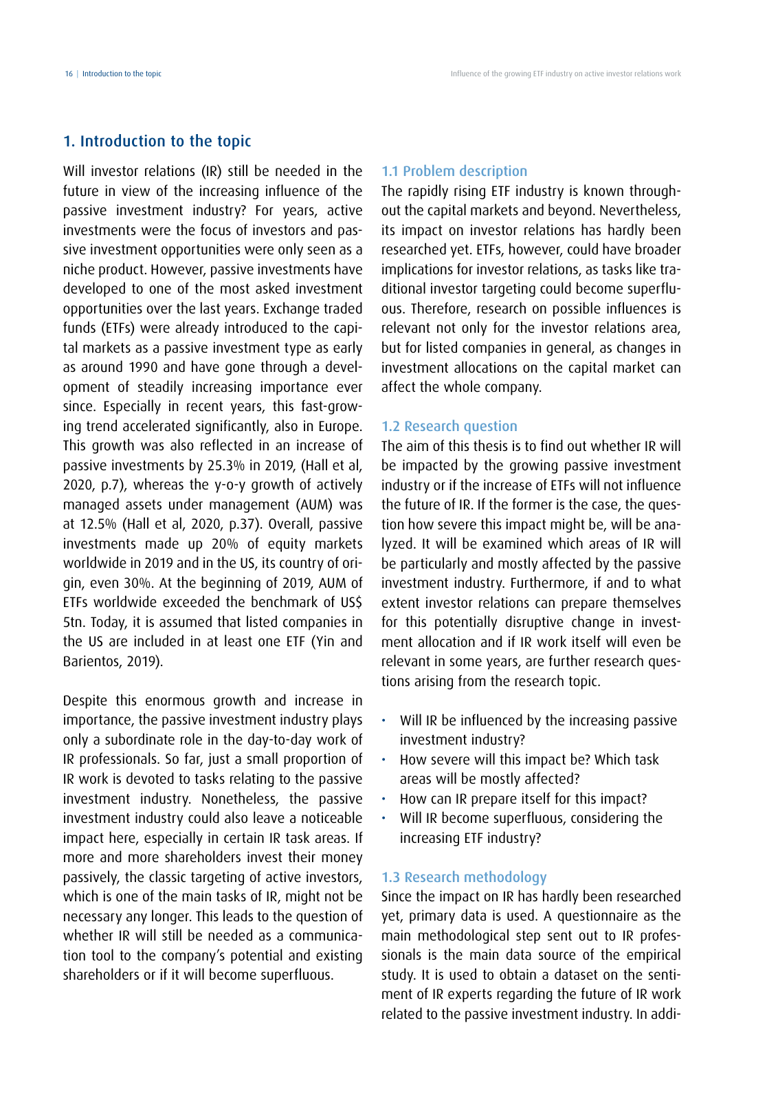 Vorschau DIRK-Forschungsreihe Band 28: Influence of the growing ETF industry on active investor relations work Seite 16