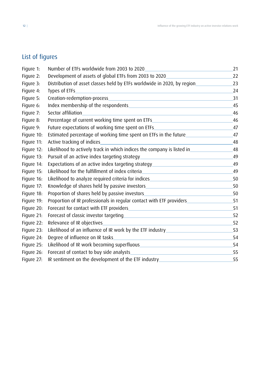 Vorschau DIRK-Forschungsreihe Band 28: Influence of the growing ETF industry on active investor relations work Seite 12